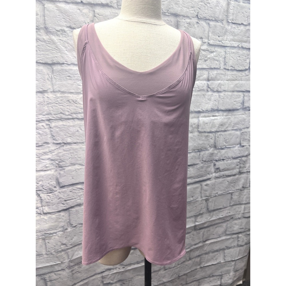 Athleta Essence 2-in-1 Tank Women XS Purple Excellent Strappy Back Support Top